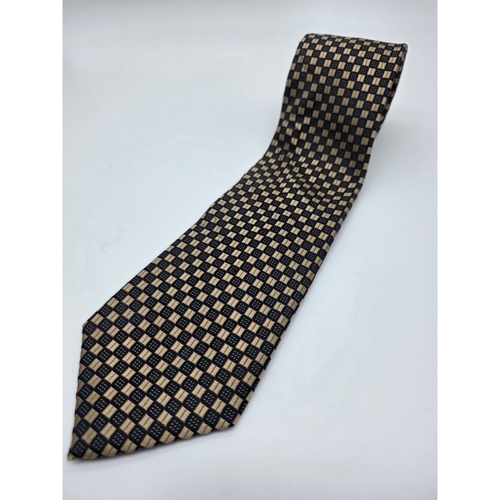 Sean John Black Gold Geometric Tie 57" x 3.25" NWOT